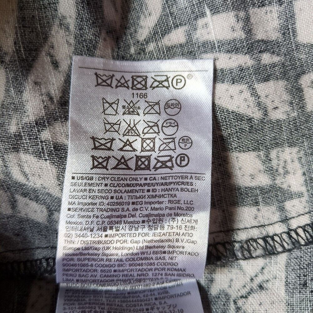 Banana Republic Black and White Leaf Print Midi Dress - Picture 9 of 9